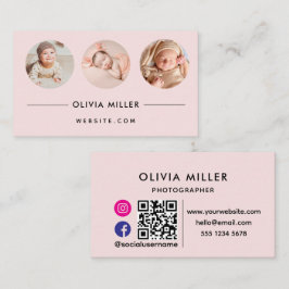 Cartão de visita profissional moderno com código Q