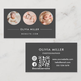 Cartão de visita profissional moderno com código Q