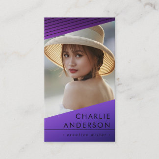 Cartão de visita profissional moderno com fotograf