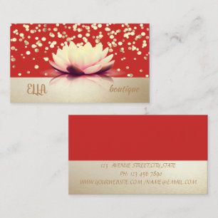 Cartão De Visita Profissional Moderno, Confete Dourado, Vermelho, L