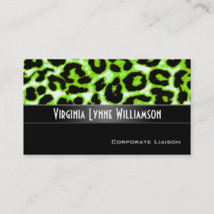 Cartão de visita profissional moderno do leopardo