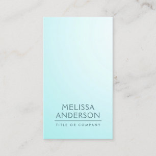 Cartão De Visita Profissional moderno e azul aqua