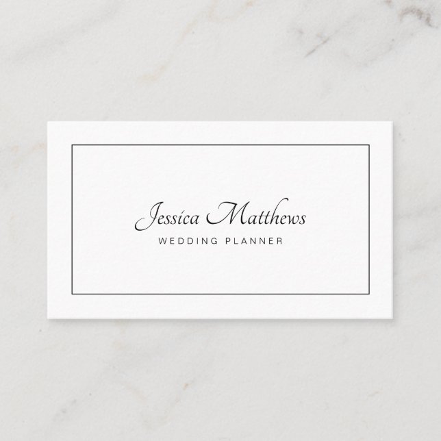 Cartão De Visita Profissional moderno mínimo elegante do roteiro (Frente)