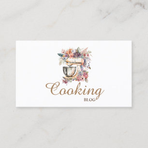 Cartão De Visita Profissional, Moderno, Misturador Floral, Culinári