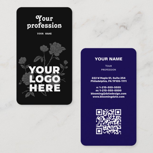 Cartão de visita profissional moderno para o empre (Frente/Verso)