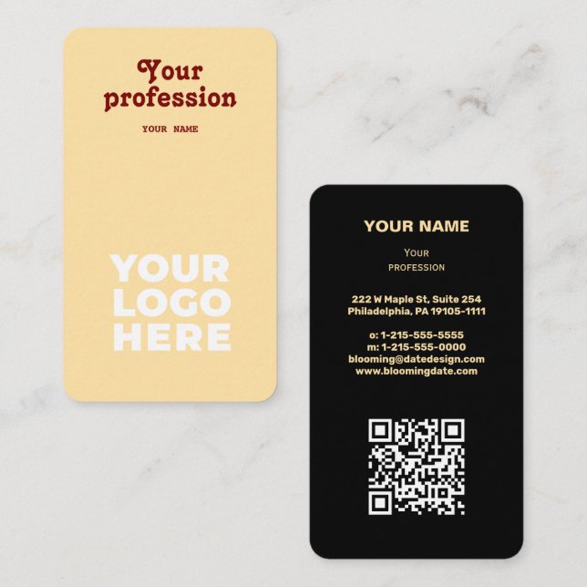 Cartão de visita profissional moderno para o empre (Frente/Verso)