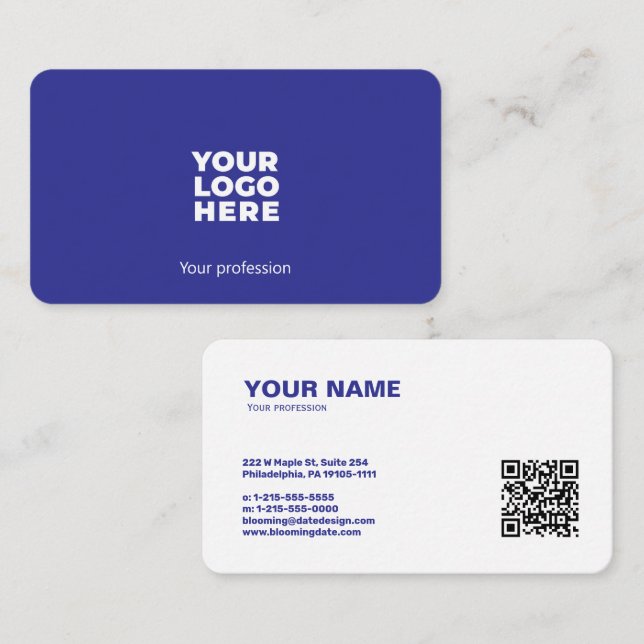 Cartão de visita profissional moderno para o empre (Frente/Verso)