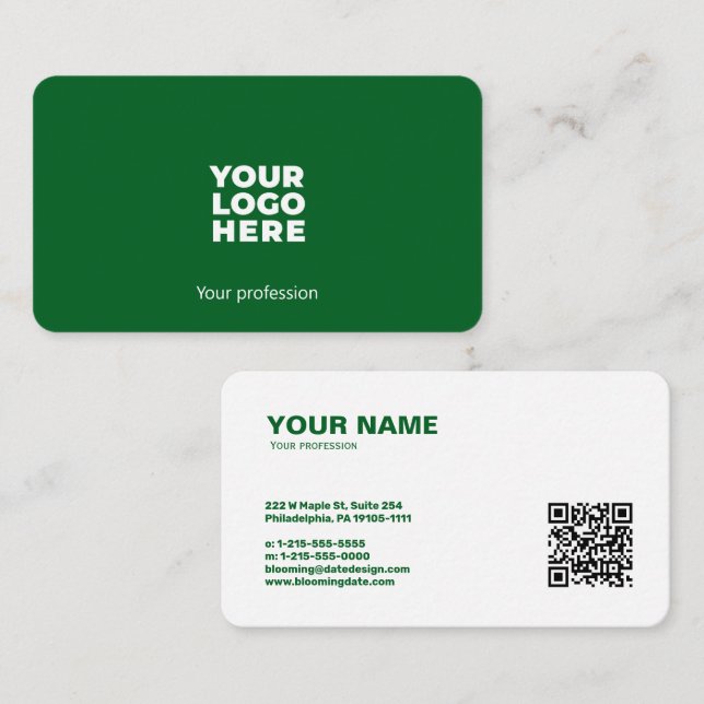 Cartão de visita profissional moderno para o empre (Frente/Verso)