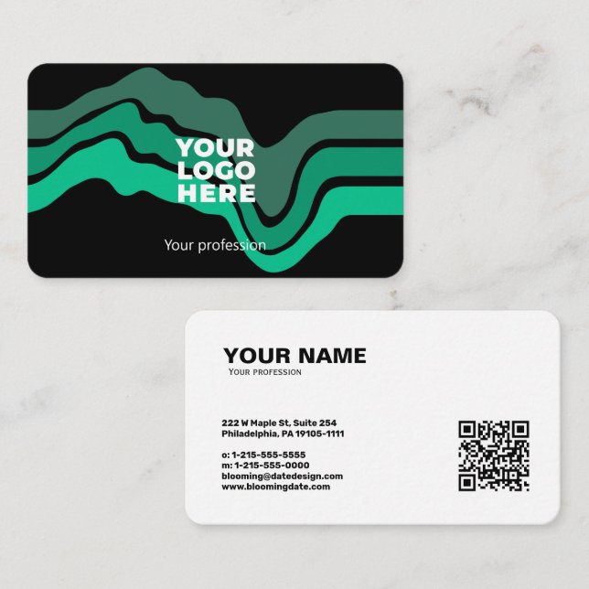 Cartão de visita profissional moderno para o empre (Frente/Verso)