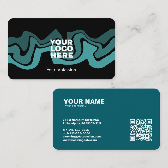 Cartão de visita profissional moderno para o empre (Frente/Verso)