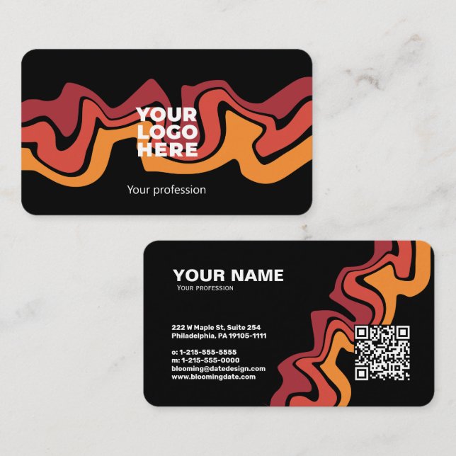 Cartão de visita profissional moderno para o empre (Frente/Verso)