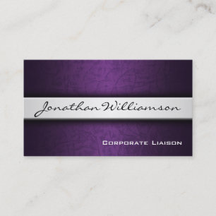 Cartão de visita profissional moderno roxo liso