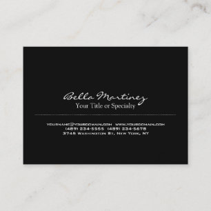 Cartão De Visita Profissional original especial preto na moda