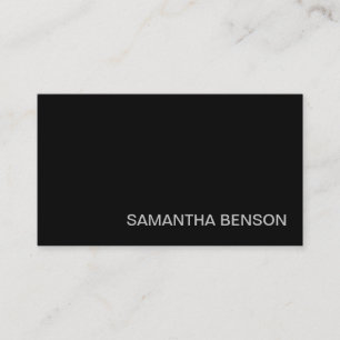 Cartão De Visita Profissional preto moderno simples personalizado