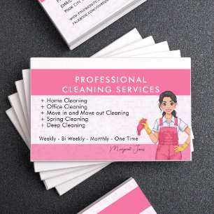 Cartão De Visita Profissional Senhora de Limpeza