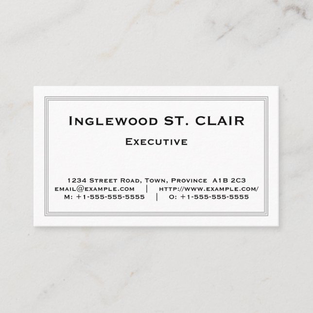 Cartão de visita profissional simples (Frente)