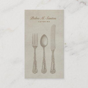 Cartão De Visita Profissional simples da restauração da planície