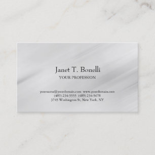 Cartão De Visita Profissional simples liso elegante do fundo