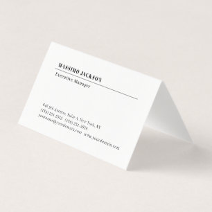Cartão De Visita Profissional simples minimalista moderno papel fos