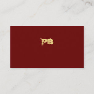 Cartão De Visita Profissional Vermelho Dourado minimalista moderno