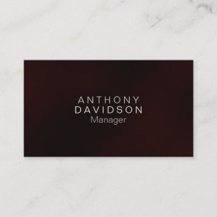 Cartão de visita profissional vermelho escuro char