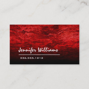 Cartão de visita profissional vermelho liso