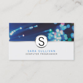 Cartão De Visita Programador de computador Capacita Luzes de Fibra