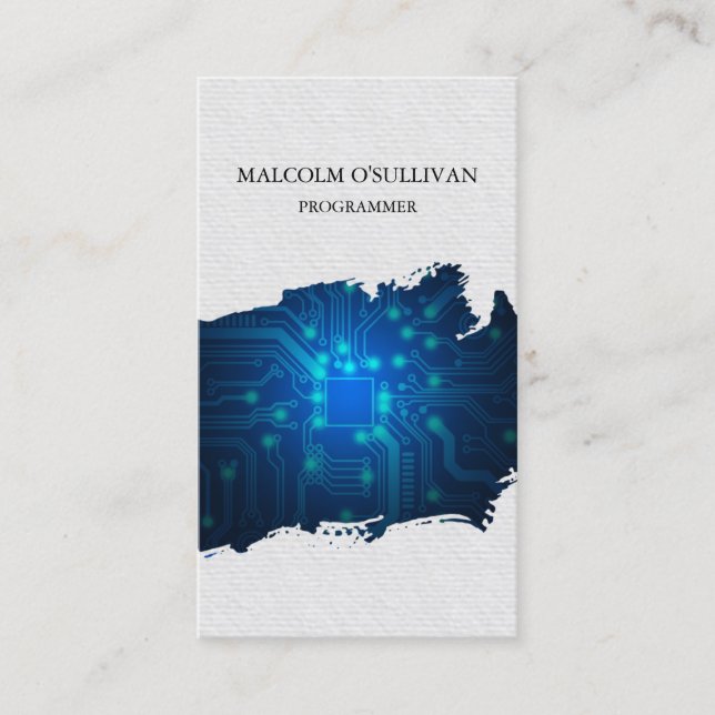 Cartão De Visita Programador de Computador de Circuitos Eletrônicos (Frente)