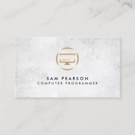 Cartão De Visita Programador do computadorCartão de negócios do íco
