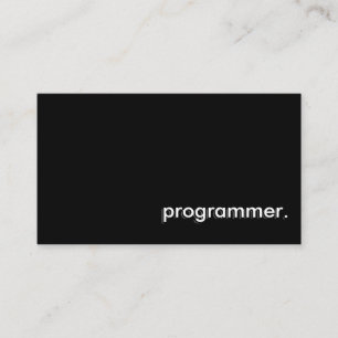 Cartão De Visita Programador preto simples