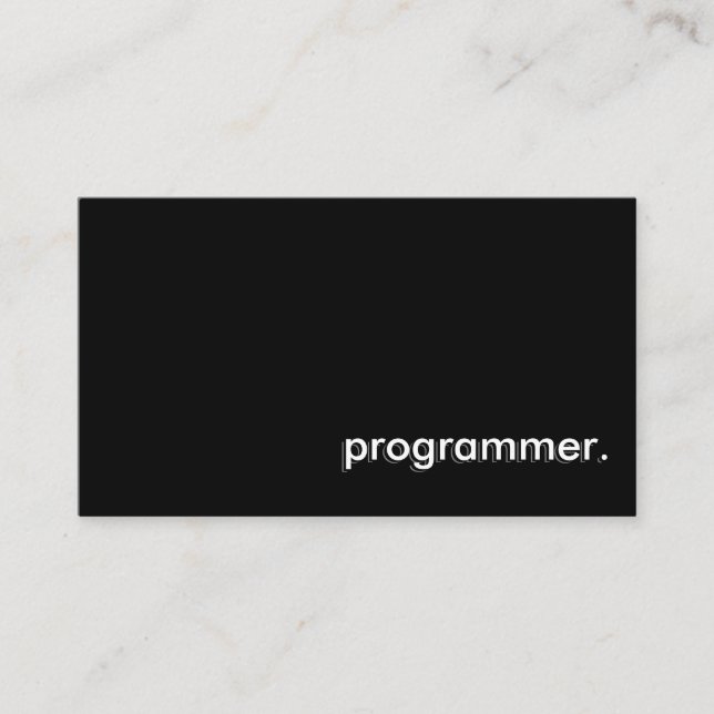 Cartão De Visita Programador Simples Preto (Frente)