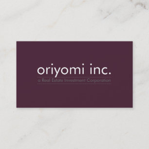 Cartão De Visita PROJETE a beringela 5 esperta simples moderna lisa