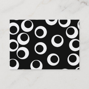 Cartão De Visita Projeto retro preto e branco na moda