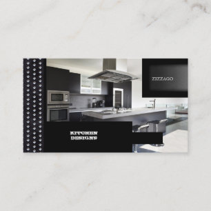 Cartão De Visita Projetos de COZINHA em Metal Preto