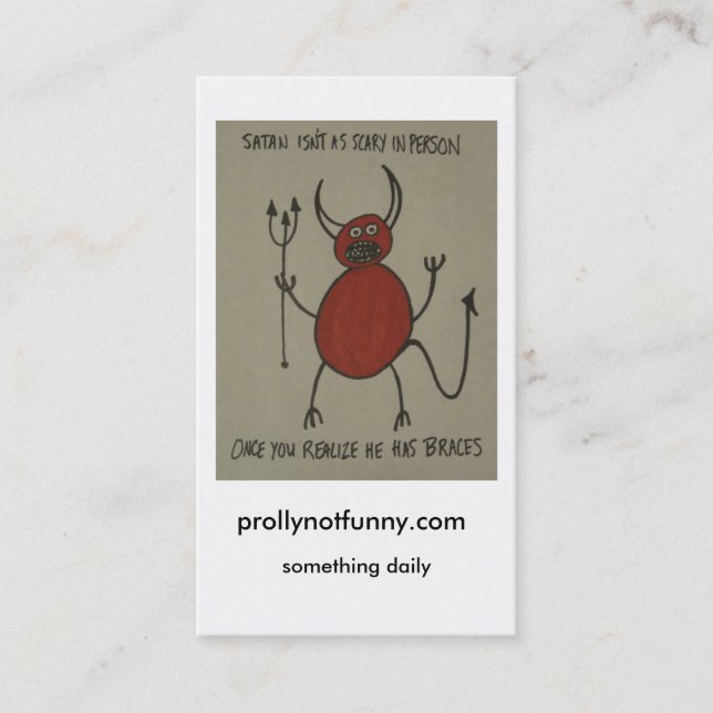 Cartão De Visita prollynotfunny.com, algo diário (Frente)