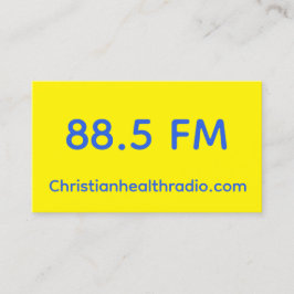 Cartão De Visita Promo cards for Christian Health Radio