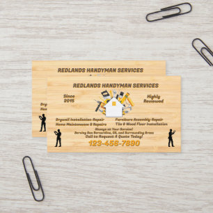 Cartão De Visita Promo de Prestador de Serviços Personalizado Detal