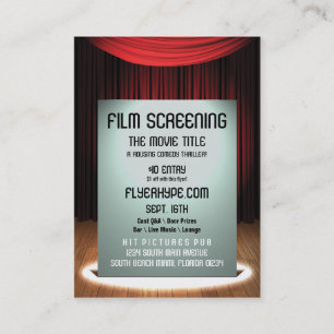 Cartão De Visita Promoção do evento da seleção do filme do cine