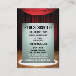 Cartão De Visita Promoção do evento da seleção do filme do cinema