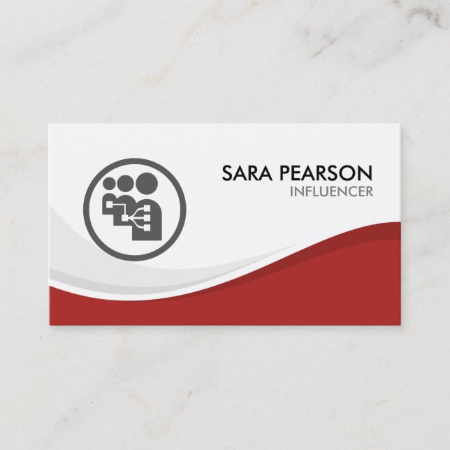 Cartão De Visita Promoção do Marketing da Internet do Influencer (Frente)