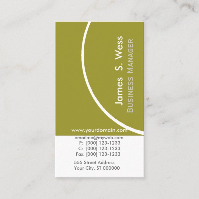 Cartão De Visita Promocional de Designs ecológicos para empresas (Frente)