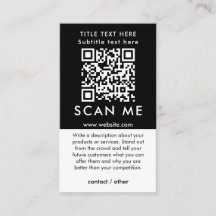 Promocional Digitalizar-me Código QR Preto e Branc
