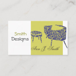 Cartão De Visita Promocional do verde da decoração do designer de