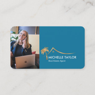 Cartão De Visita Propriedade Beachfront Real Estate Realtor Foto QR