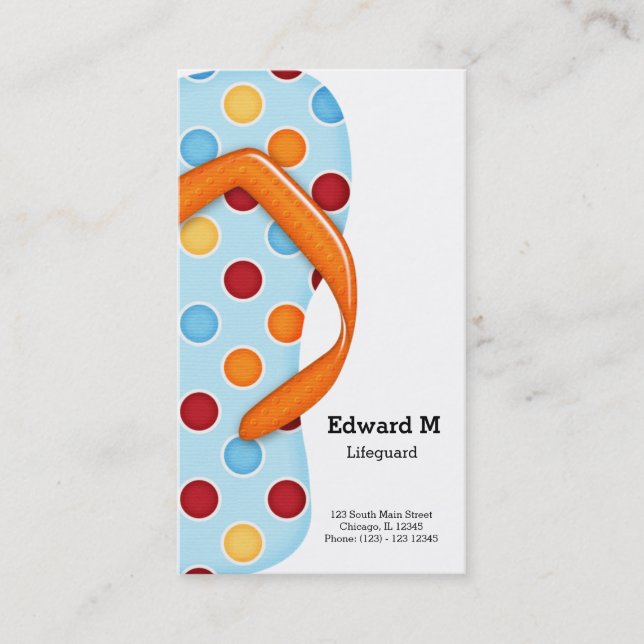 Cartão De Visita Proteção contra Inundação do sacudir (Frente)