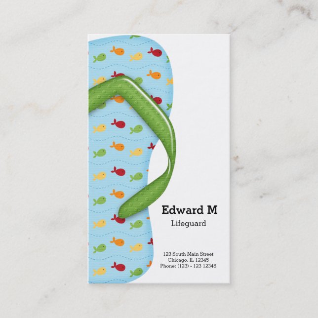 Cartão De Visita Proteção contra Inundação do sacudir (Frente)