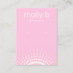 Cartão De Visita Protetor de Ecrã de Joias de Enxertos Solares Rosa