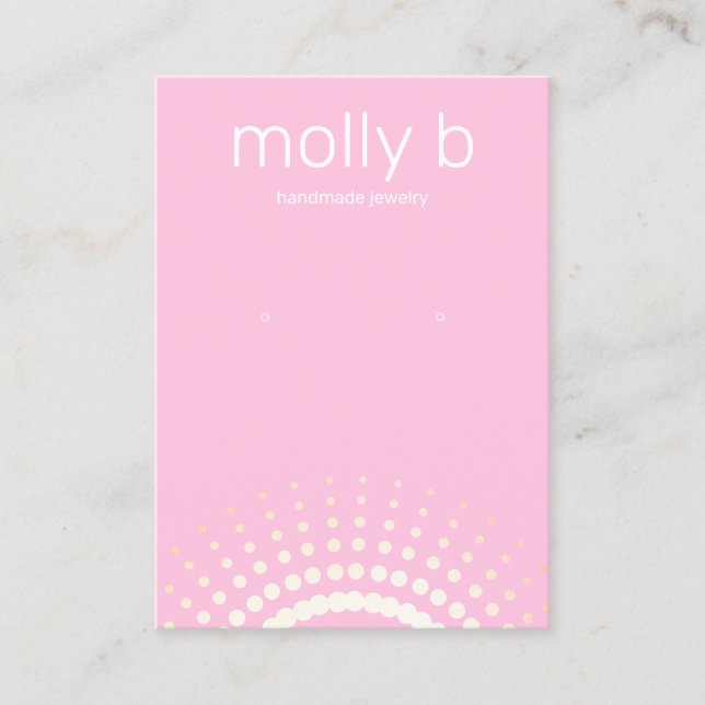 Cartão De Visita Protetor de Ecrã de Joias de Enxertos Solares Rosa (Frente)