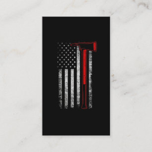 Cartão De Visita Proud Bombeiro Ax Husband Padre American Flag