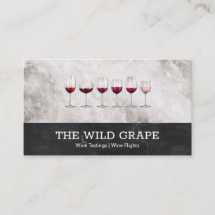 Cartão De Visita Provandos de vinho Marble Voos de vinho